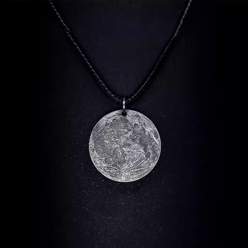 Men Accessories Ethnic - Ethnic Style Moon Pendant For Men