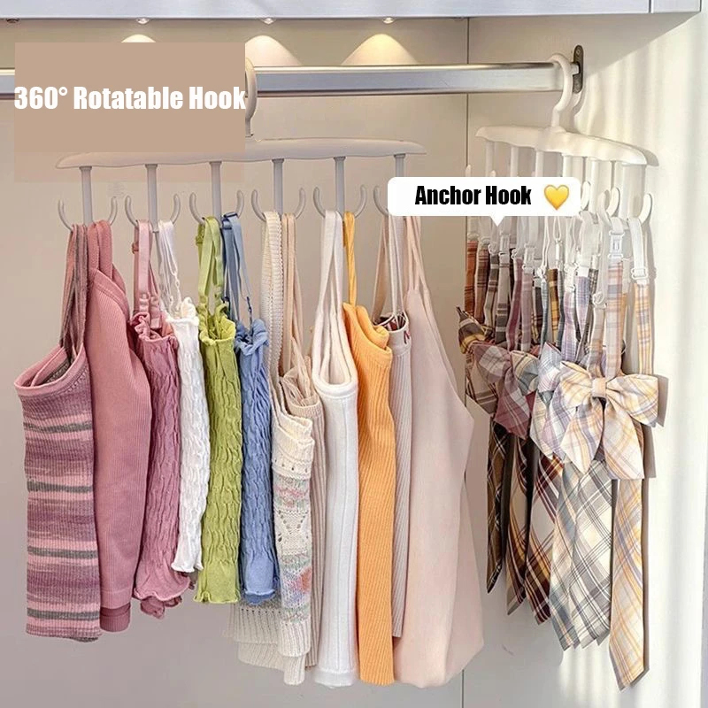 Men'S Accessories Organizer For Wardrobe - 6 Hooks Women Storage Bra Hangers