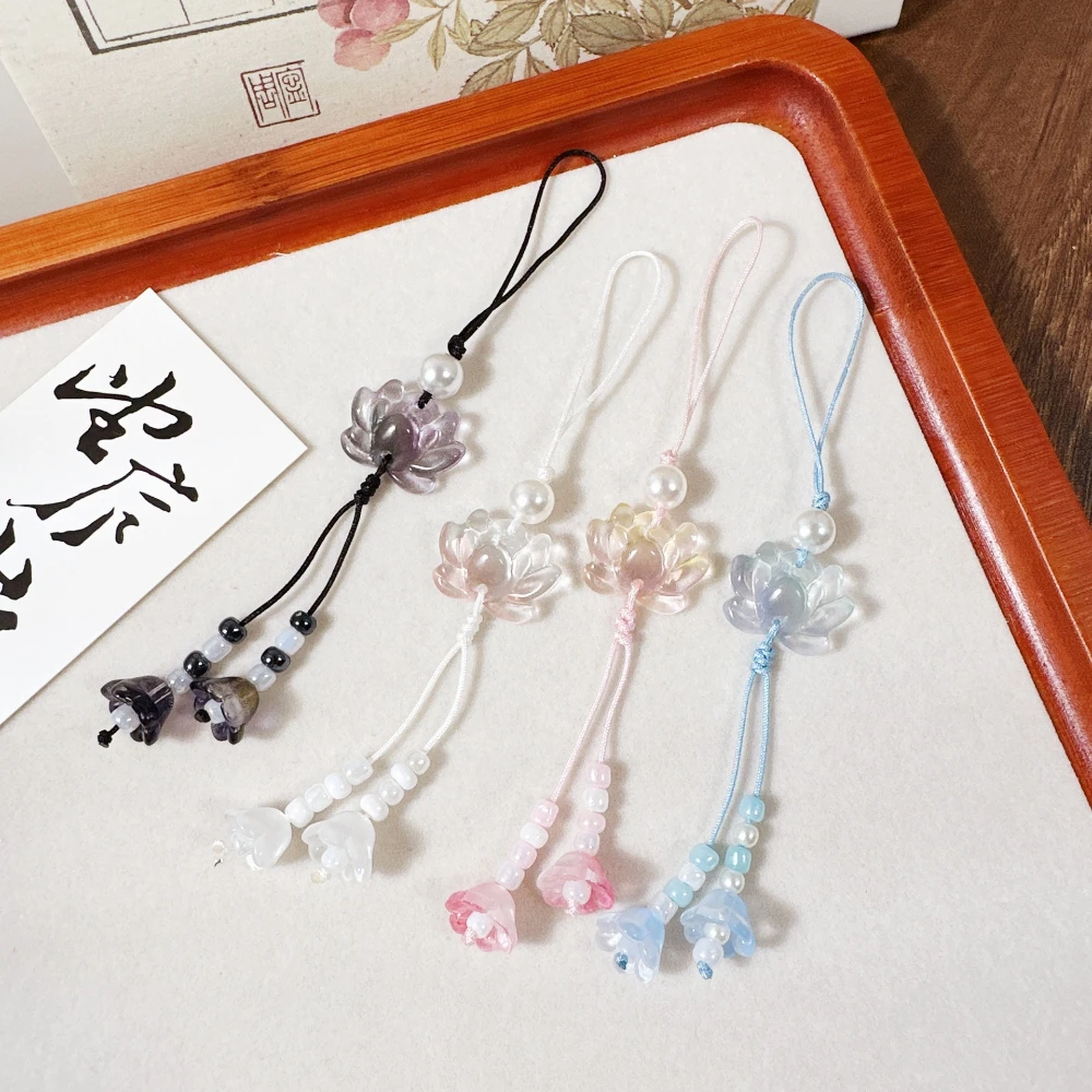 Men Accessories Ethnic - New Chinese-style Handmade Beaded Lotus Pendant