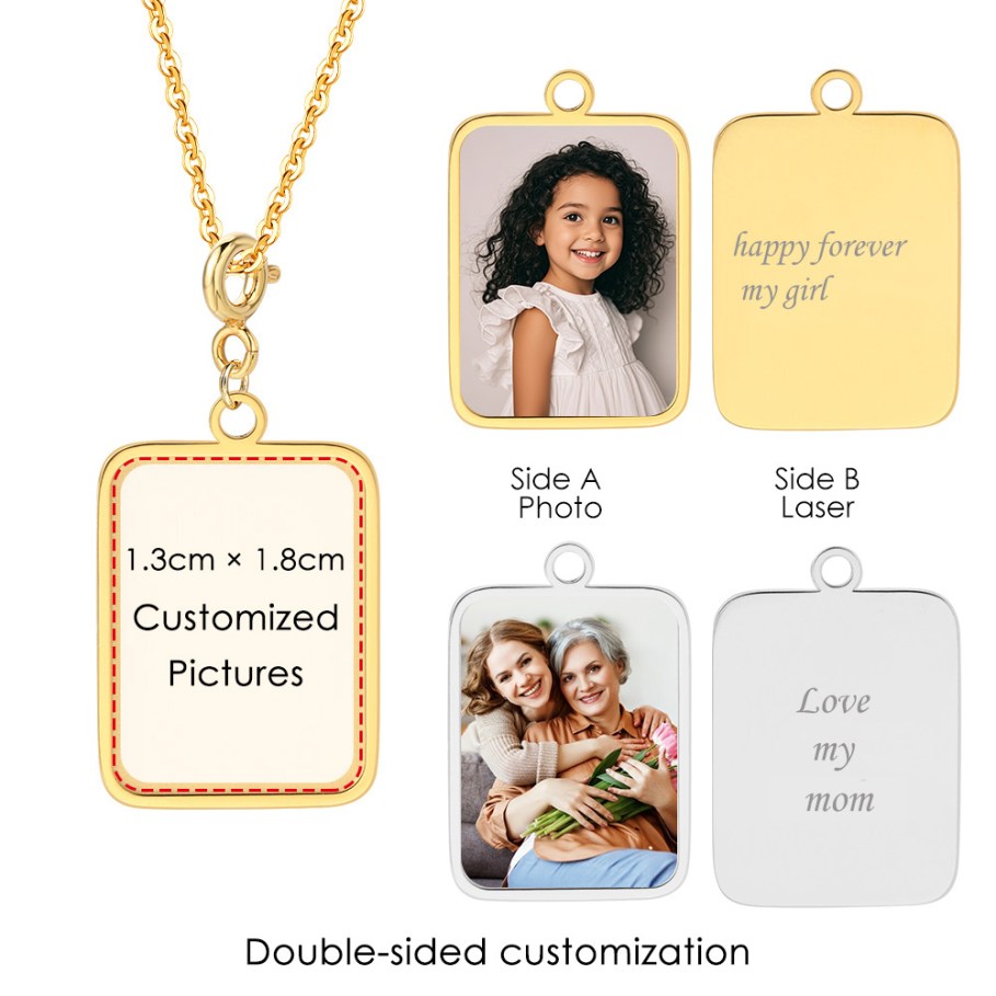 Men Accessories Hand - Customized Photo Letter Flag Pendant Necklace