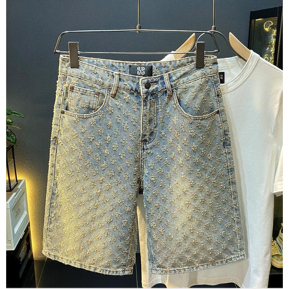 Men'S Accessories For Jeans - Summer High Street Denim Shorts Men's