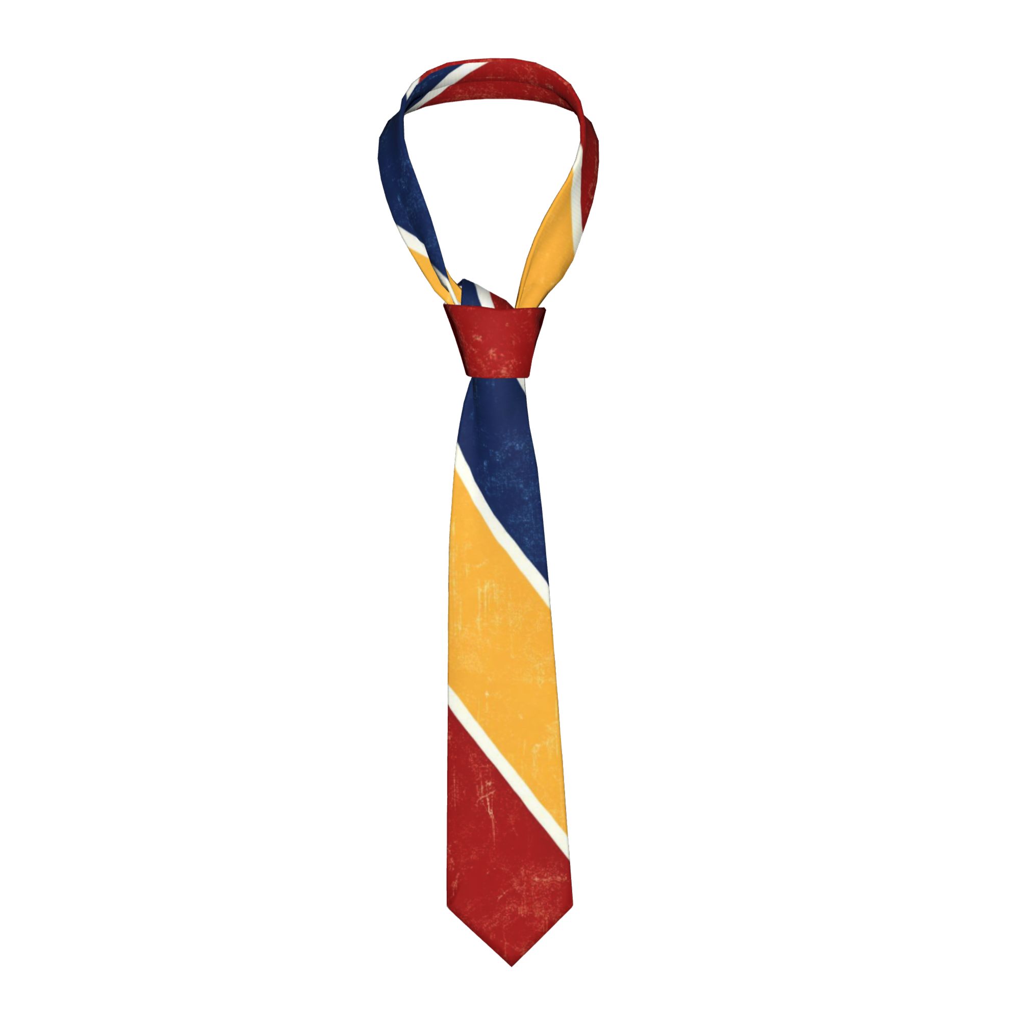 Men'S Yellow Accessories - Vintage Red Yellow Blue Diagonal Stripe