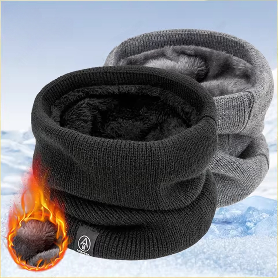 Men Accessories Ring - Winter Neck Warmer Scarf Fleece Lined