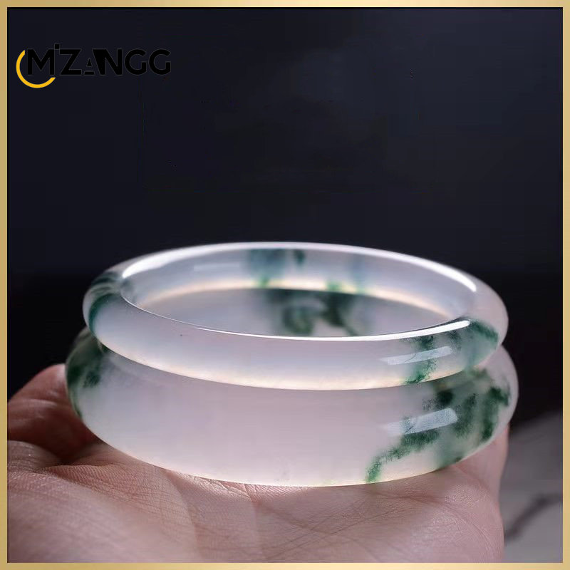 Men Accessories Hand - Natural Green Jadeite Bangle Jade Bracelet