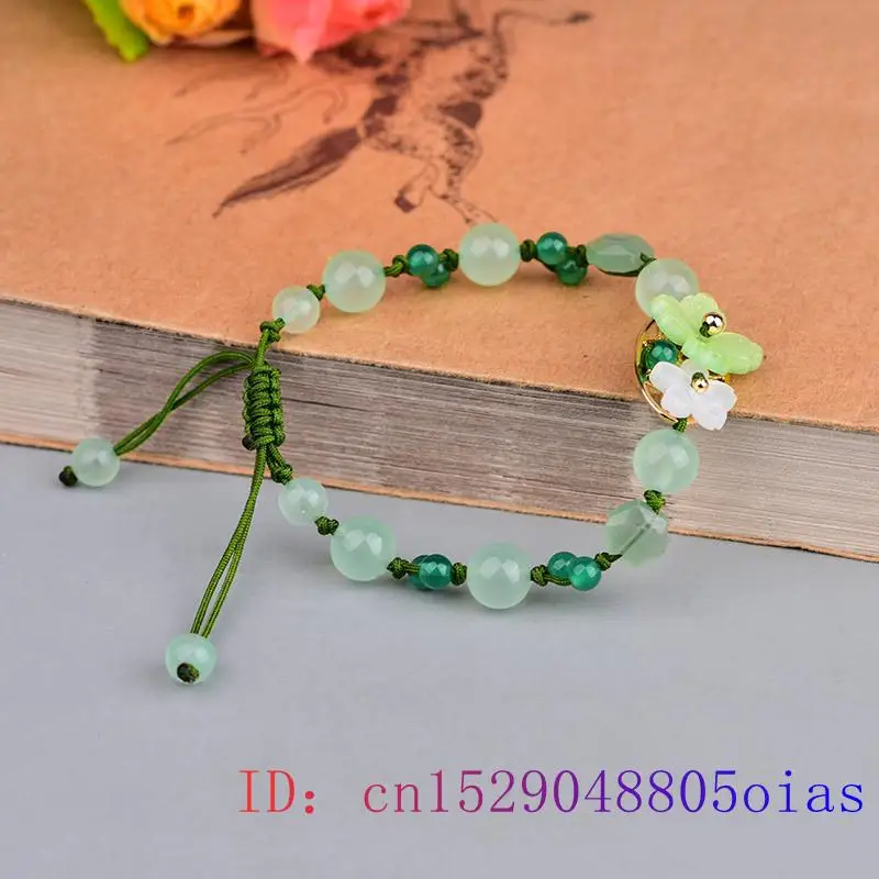 Green Jade Flower Bracelet Amu - Bracelet Beaded Men 评论和价格