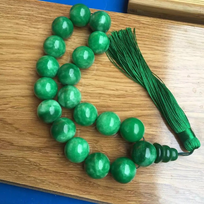 Natural  Green Jade Bracelets  - Bracelet Beaded Men 评论和价格
