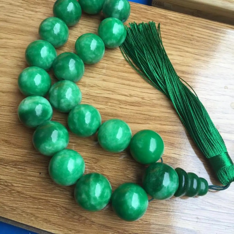 Natural  Green Jade Bracelets  - Bracelet Beaded Men 评论和价格