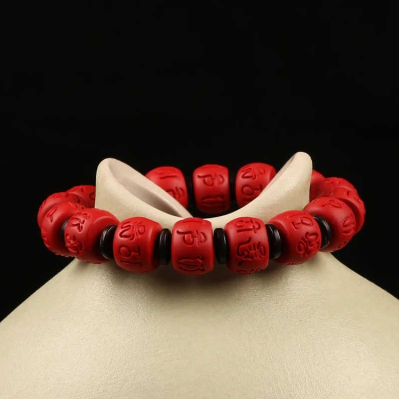 Chinese 13*9MM Beads Red Organ - Bracelet Beaded Men 评论和价格