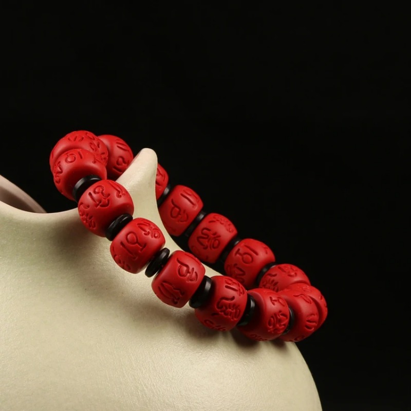 Chinese 13*9MM Beads Red Organ - Bracelet Beaded Men 评论和价格