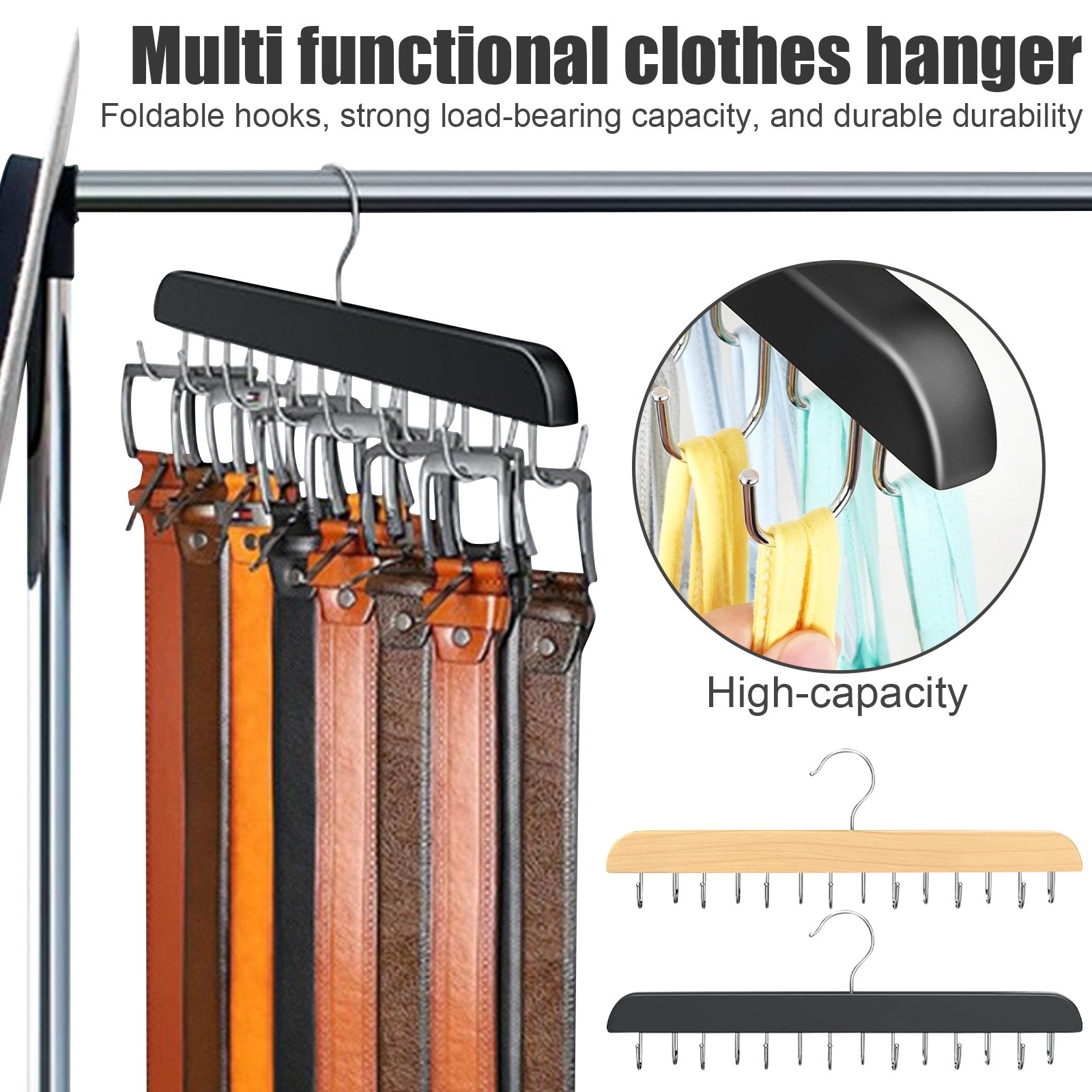 Wooden Belt Rack Women Storage - Men'S Accessories Organizer For Wardrobe 评论和价格