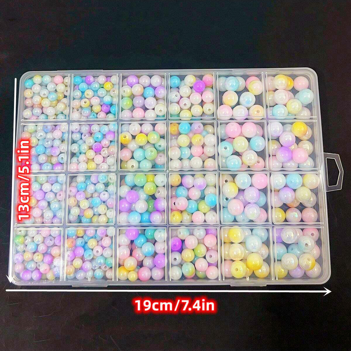 800pcs/24 grid set box 6mm/8mm - Bracelet Beaded Men 评论和价格