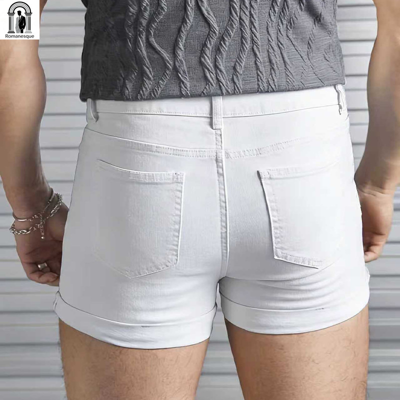 Men's Sexy Slim Fit White Deni - Men'S Accessories For Jeans 评论和价格