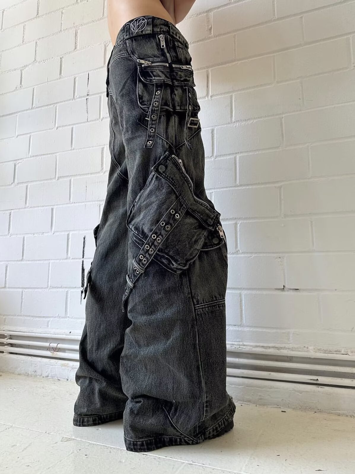 Y2K Black Gothic Punk Multi-Po - Men'S Accessories For Jeans 评论和价格