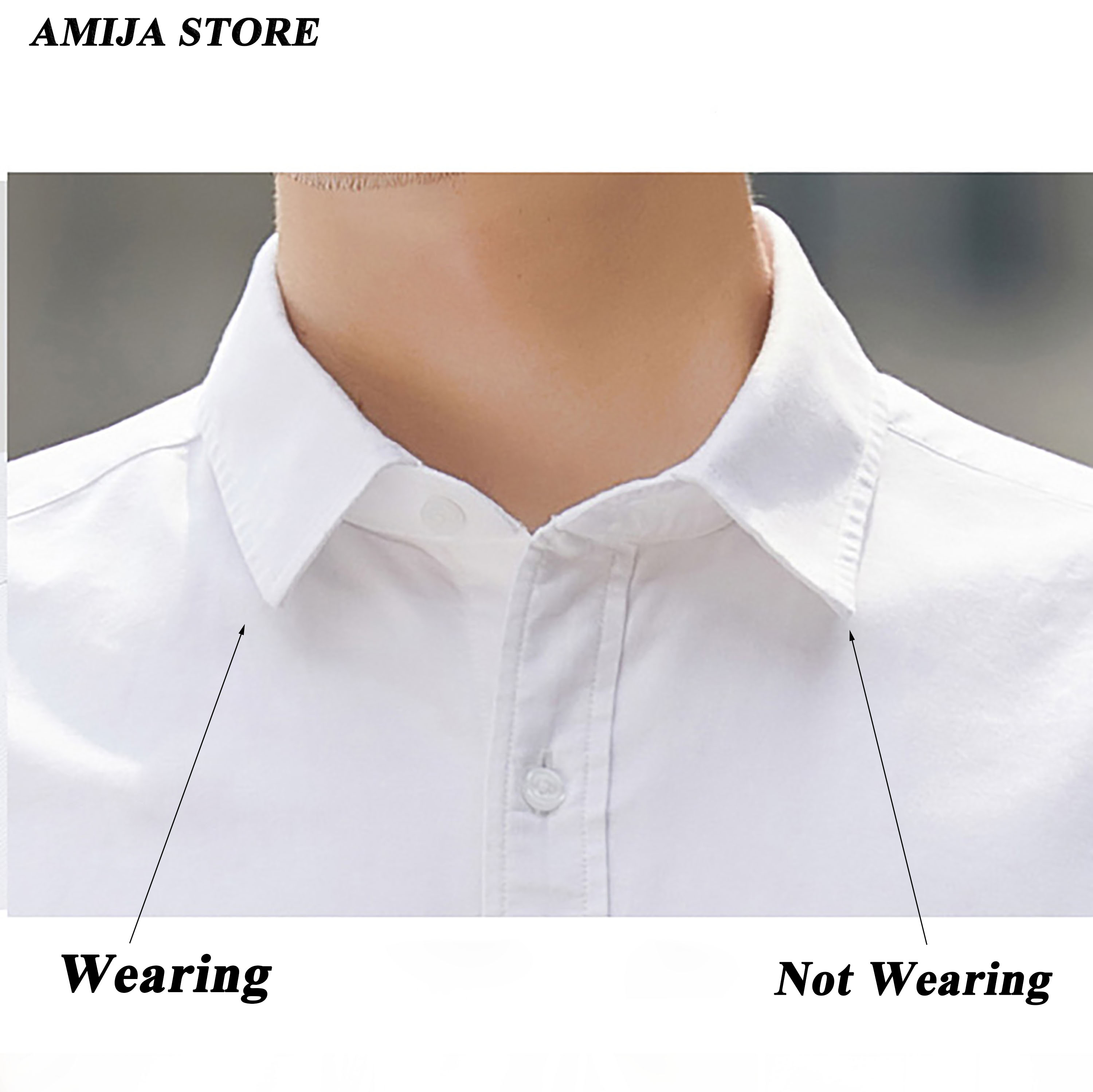 2Pcs Unique Wood Grain Collar  - Men Accessories Unique 评论和价格