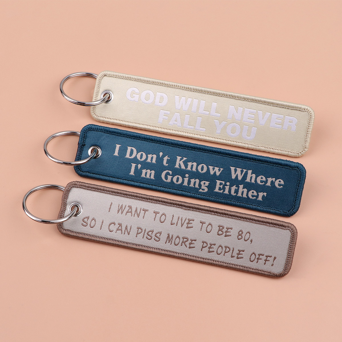 Vintage Quote Embroidered Keyc - Men Accessories Ring 评论和价格