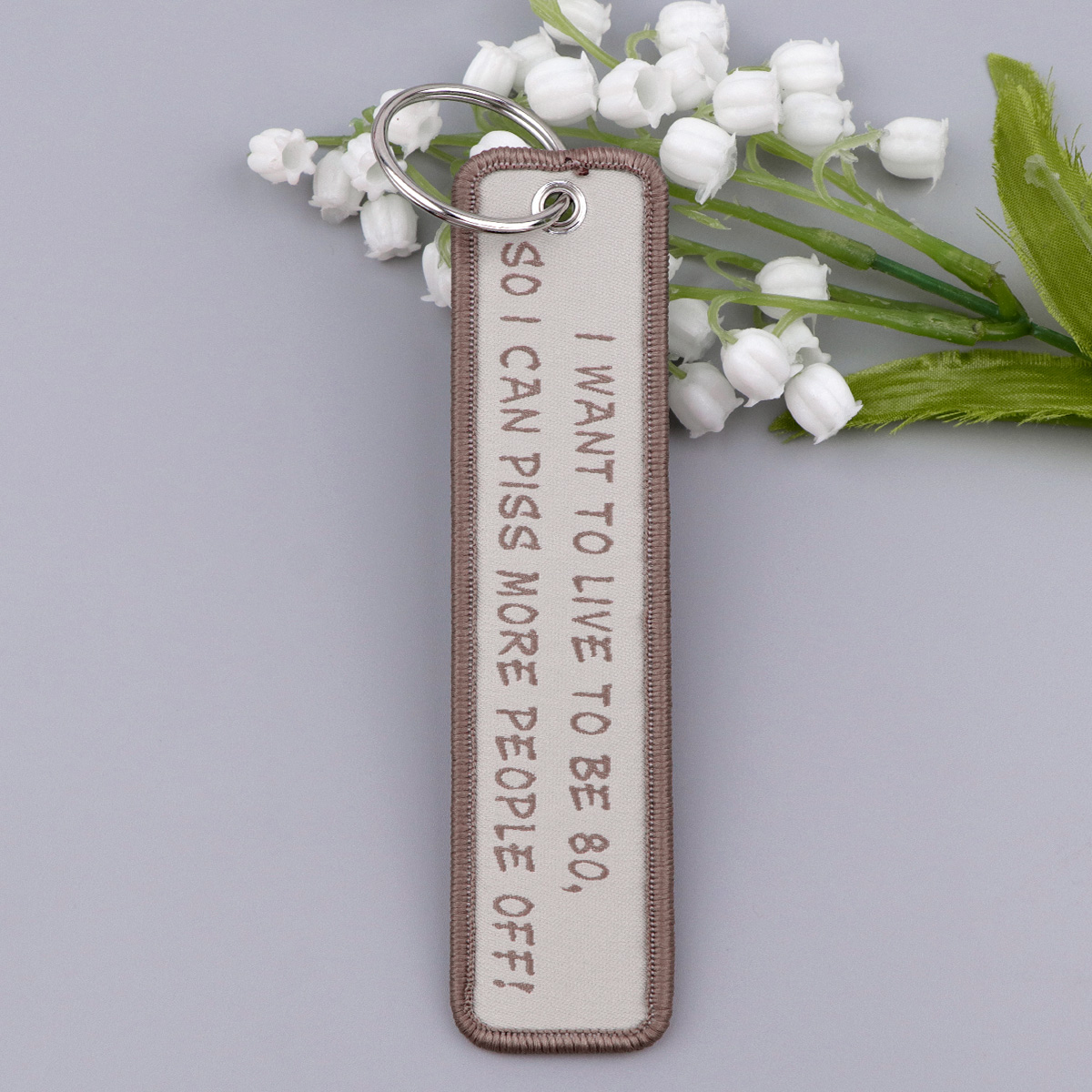 Vintage Quote Embroidered Keyc - Men Accessories Ring 评论和价格