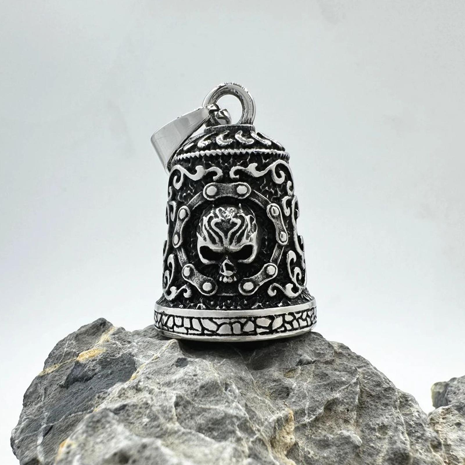 Skull Bell Charm Motorcycle Be - Men Accessories Hand 评论和价格