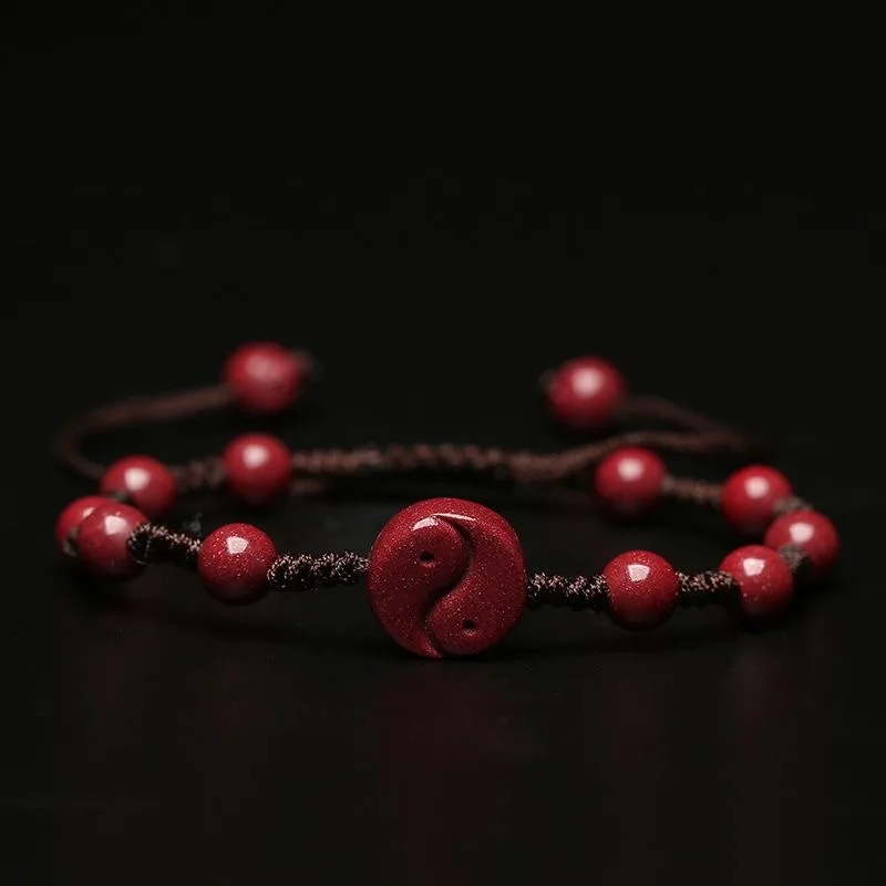 Customized Natural Red Cinnaba - Bracelet Beaded Men 评论和价格