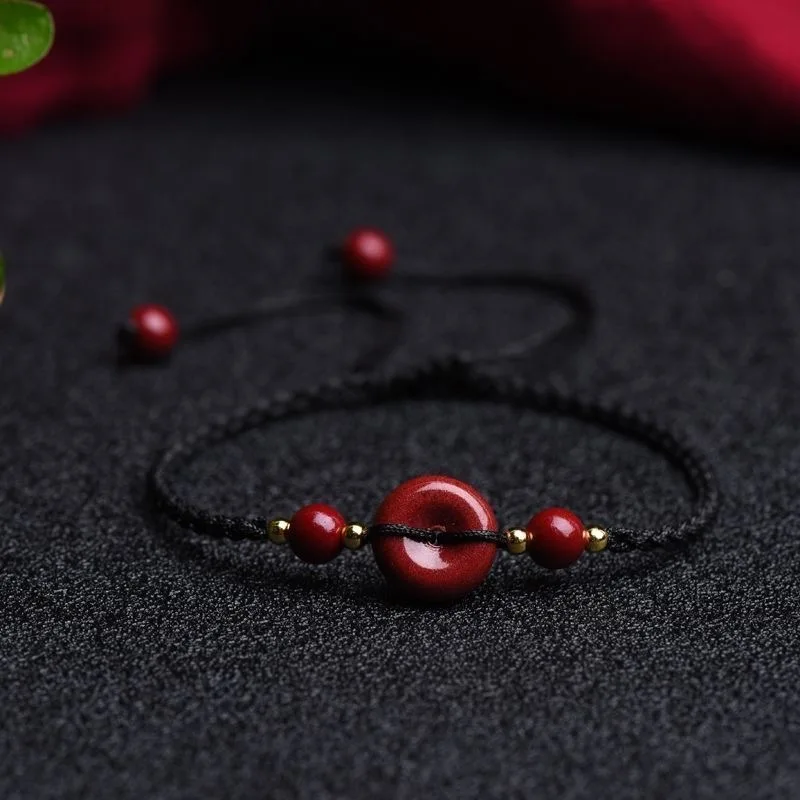 Customized Natural Red Cinnaba - Bracelet Beaded Men 评论和价格