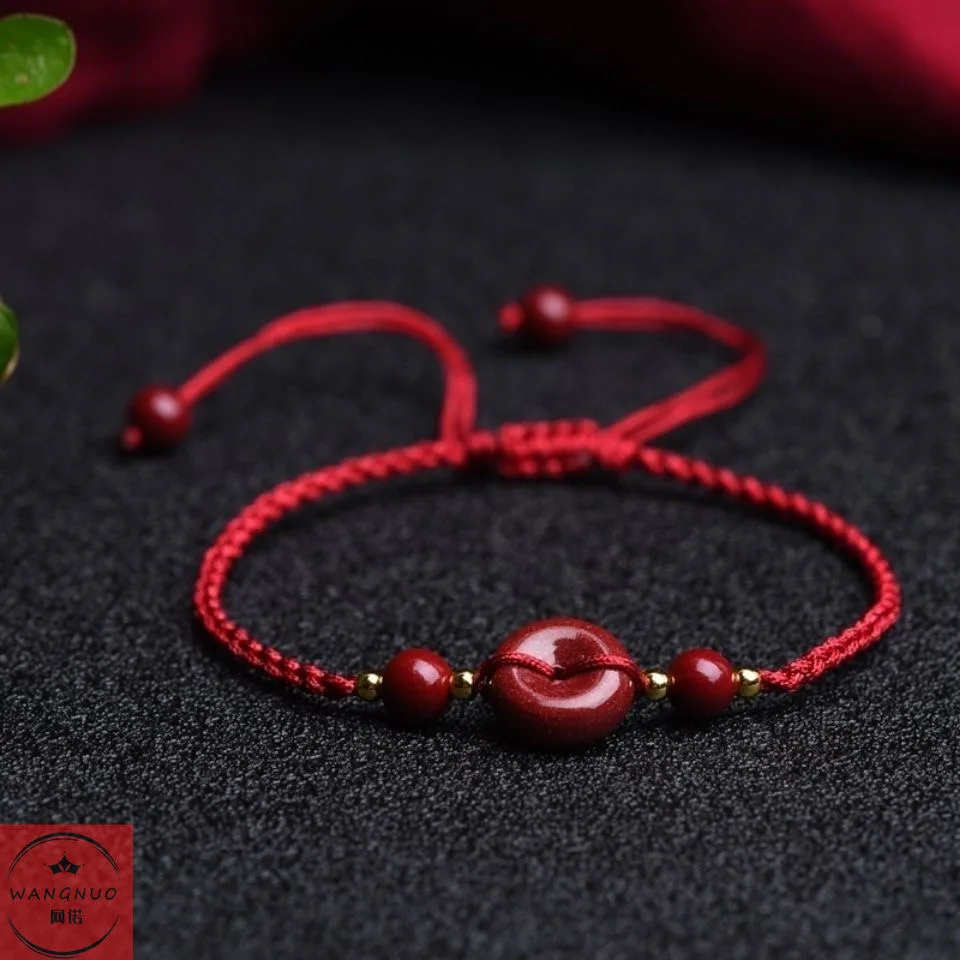Customized Natural Red Cinnaba - Bracelet Beaded Men 评论和价格