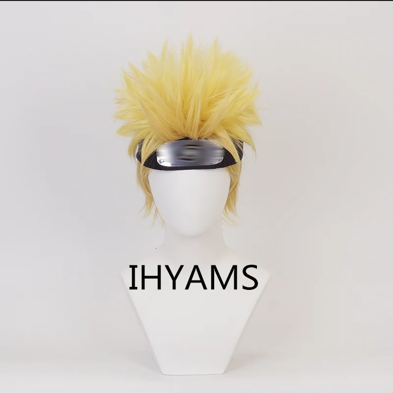 Uzumaki Cosplay Wigs 30cm Shor - Men'S Yellow Accessories 评论和价格