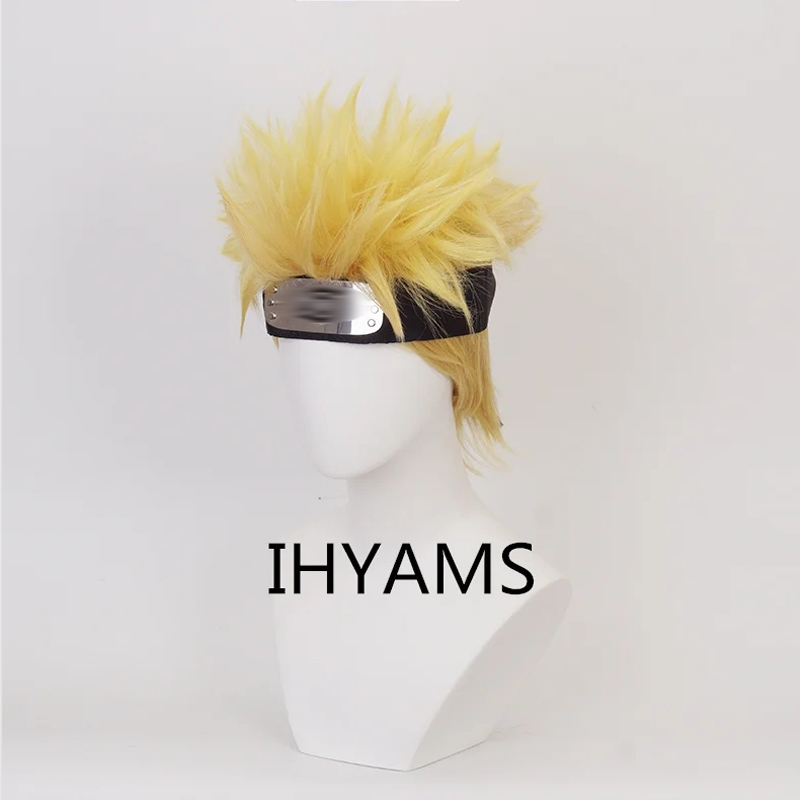 Uzumaki Cosplay Wigs 30cm Shor - Men'S Yellow Accessories 评论和价格