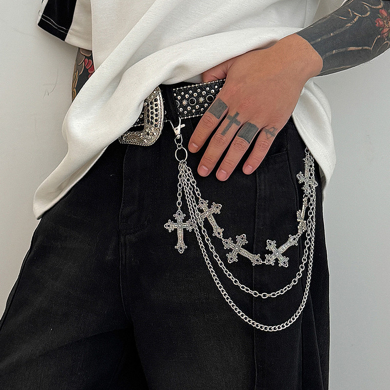 Fashion Punk Metal Pants Chain - Men'S Accessories For Jeans 评论和价格
