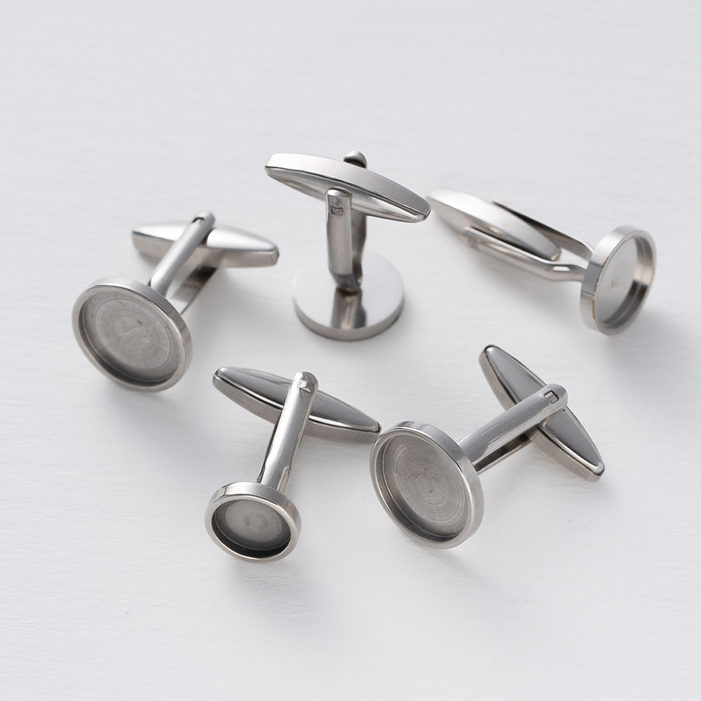 5Pcs Stainless Steel Cufflinks - Men Accessories Ring 评论和价格