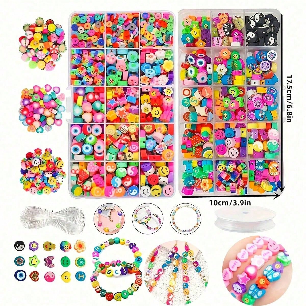 1450/1200/250pcs Polymer Clay  - Bracelet Beaded Men 评论和价格