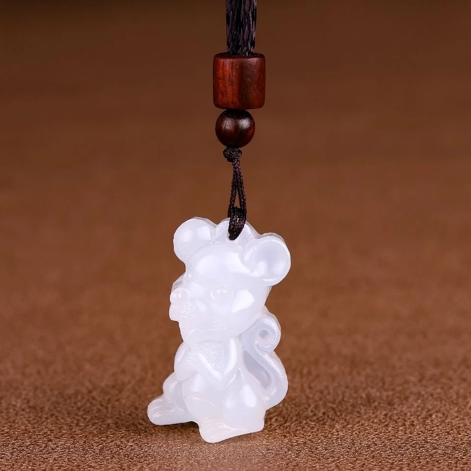 Natural Afghan White Jade Chin - Men Accessories Hand 评论和价格