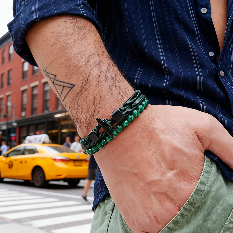 Unique Anchor 2Pcs Man Bracele - Men Accessories Unique 评论和价格