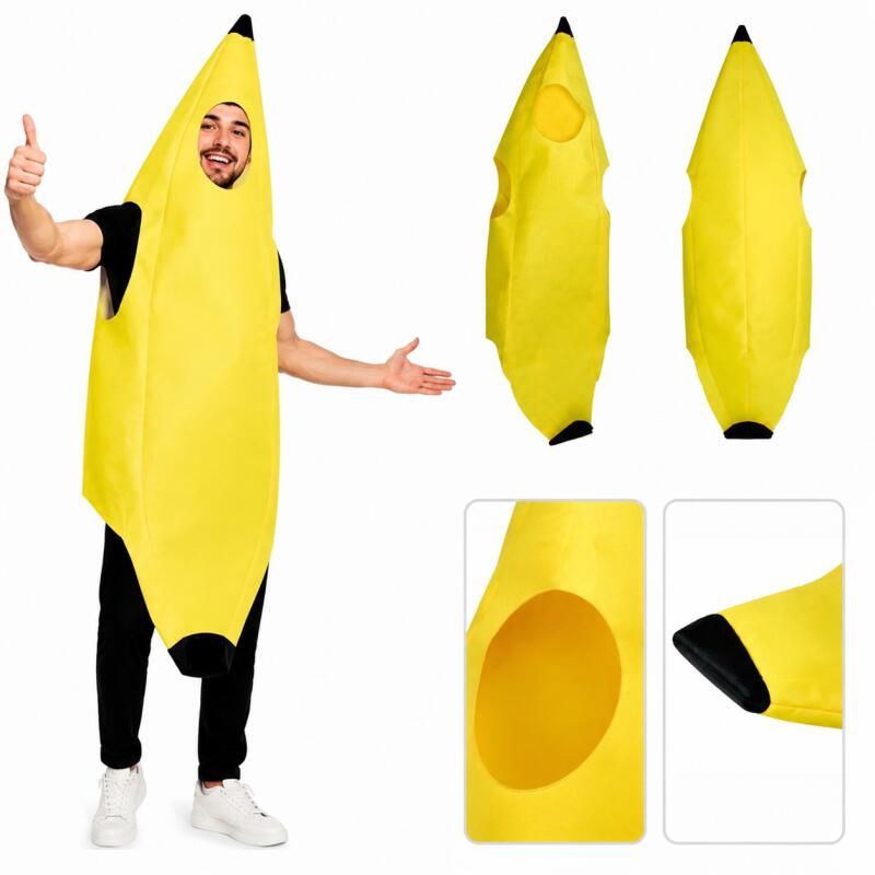 Adult Banana Costume Funny Fru - Men'S Yellow Accessories 评论和价格