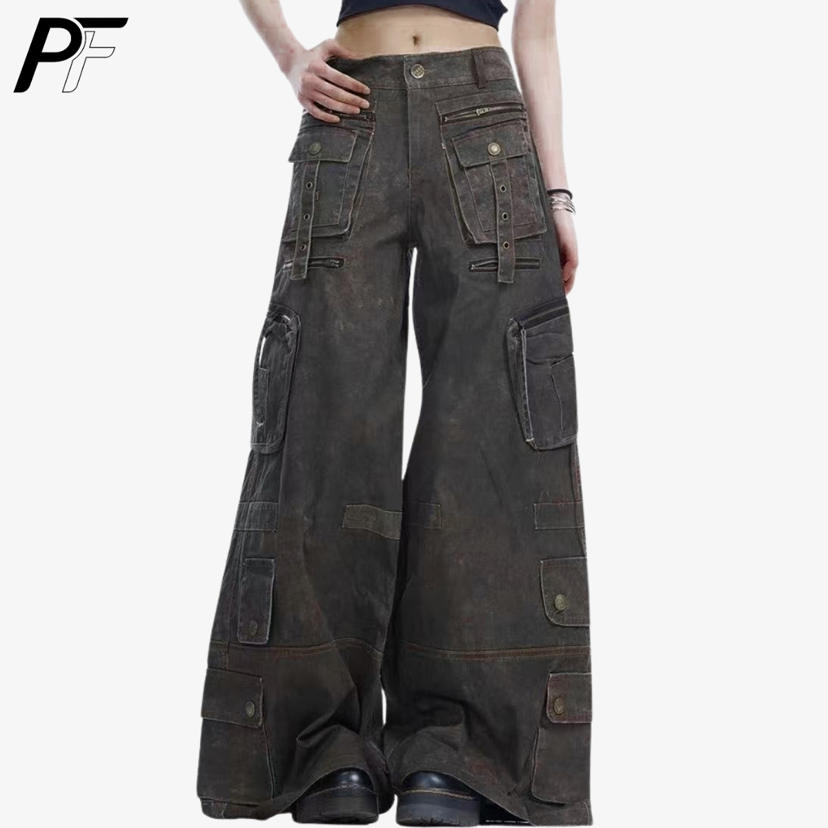 Grunge Techwear Wide Leg Cargo - Men'S Accessories For Jeans 评论和价格