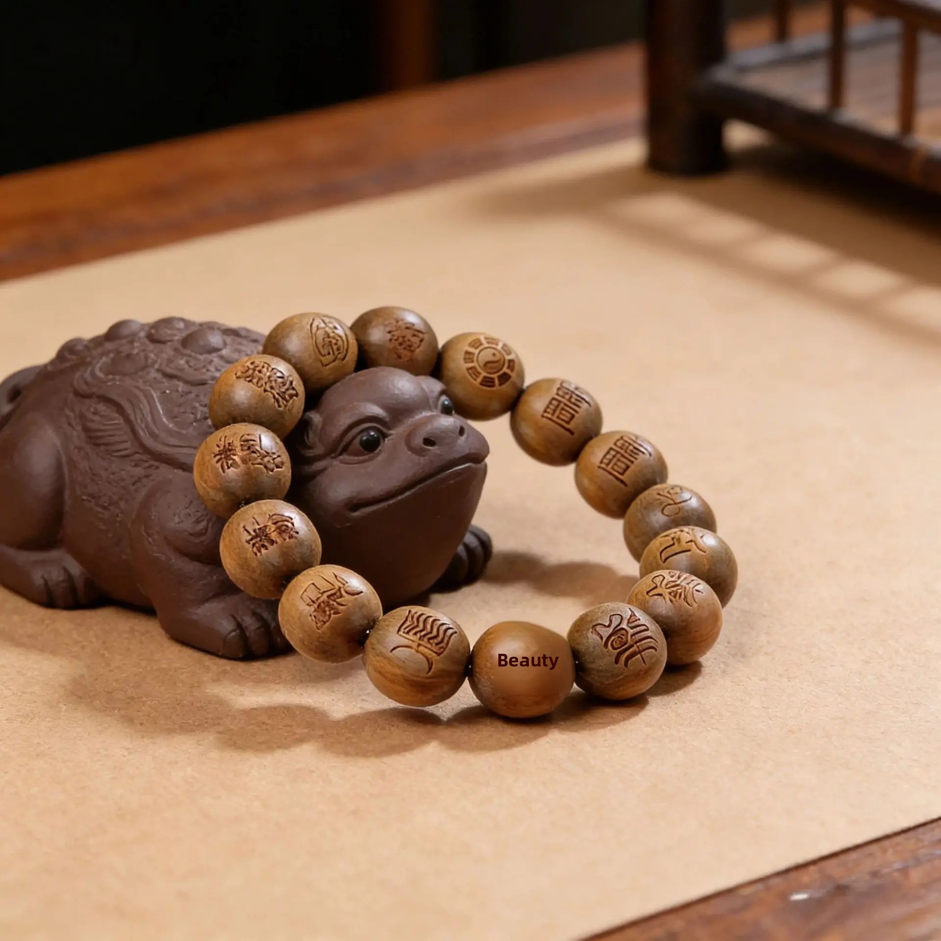 Lucky Luxury Green Sandalwood  - Bracelet Beaded Men 评论和价格
