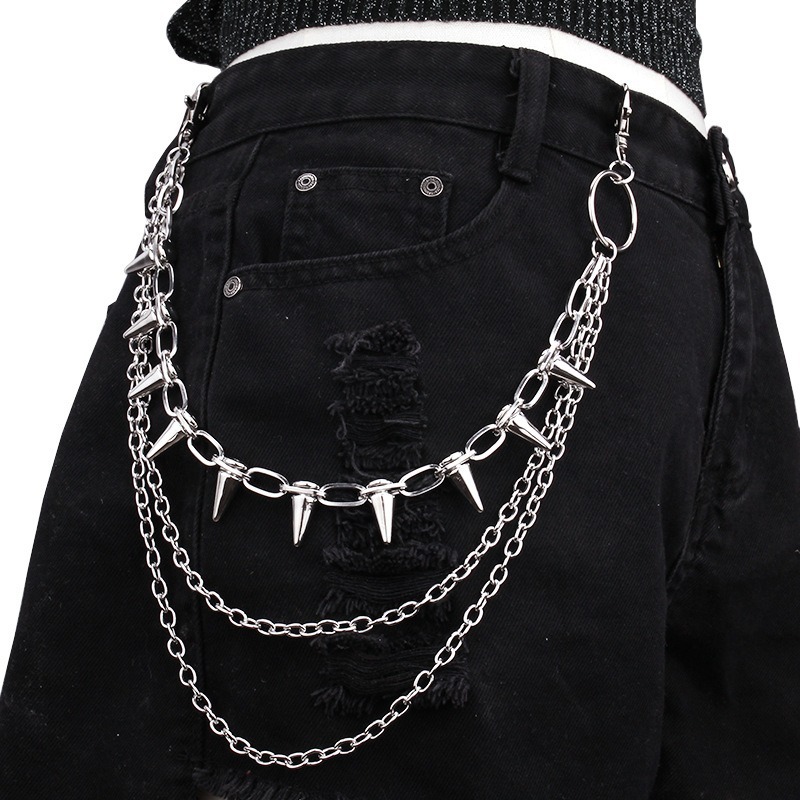 Hip Hop Punk Rock Metal Pants  - Men'S Accessories For Jeans 评论和价格