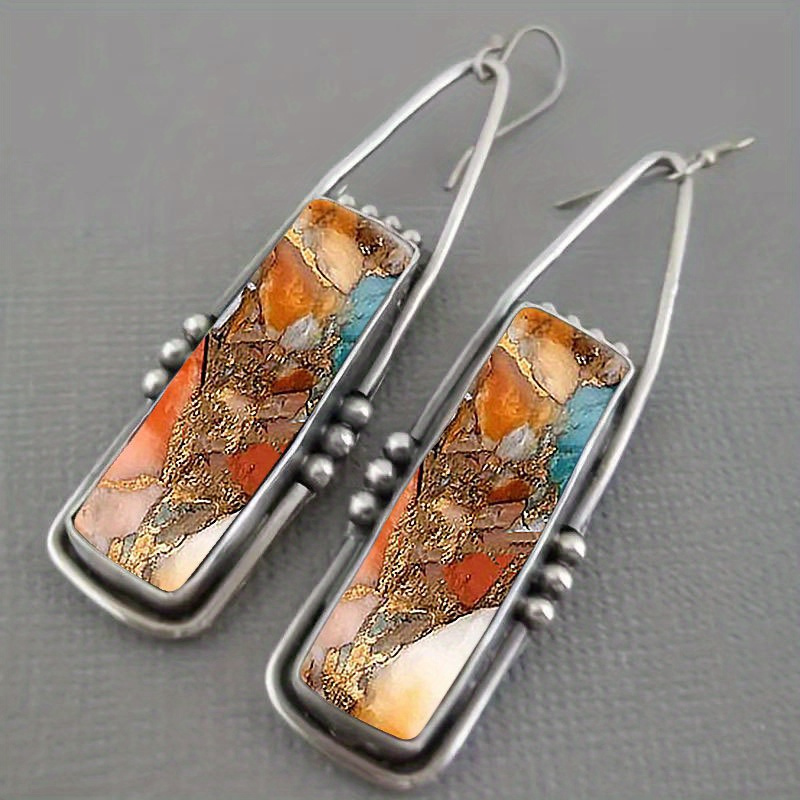 2PCS Retro Bohemian Earrings I - Men Accessories Ethnic 评论和价格