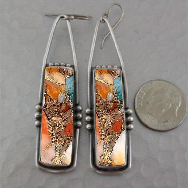 2PCS Retro Bohemian Earrings I - Men Accessories Ethnic 评论和价格