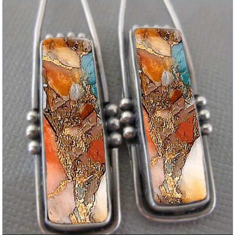 2PCS Retro Bohemian Earrings I - Men Accessories Ethnic 评论和价格
