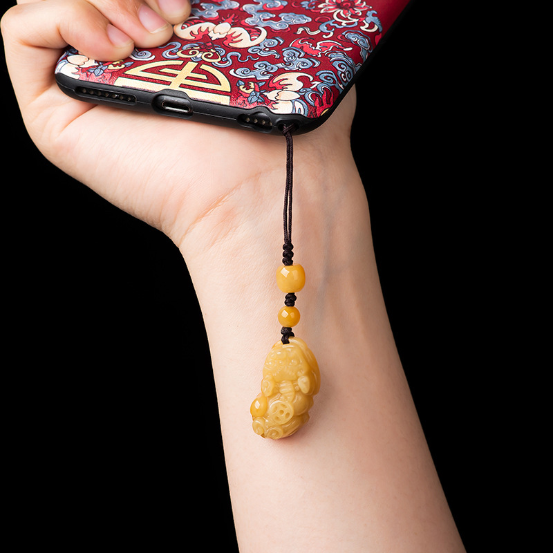 Classic Natural Jade Yellow Ke - Men Accessories Ethnic 评论和价格