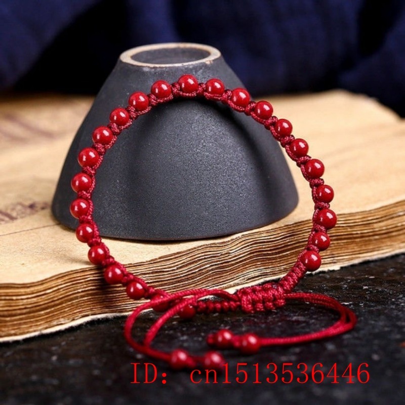 Customized Natural Red Cinnaba - Bracelet Beaded Men 评论和价格