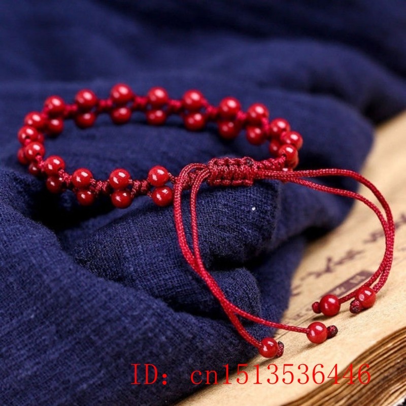 Customized Natural Red Cinnaba - Bracelet Beaded Men 评论和价格