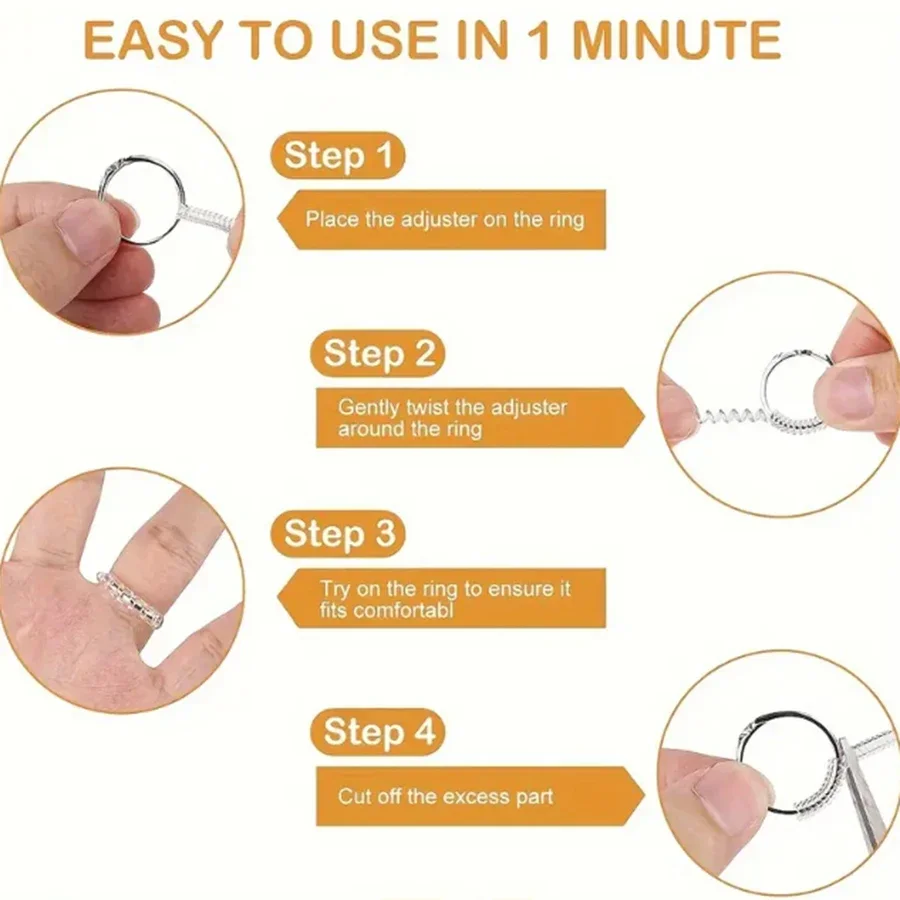 4/8pcs-Ring Size Adjuster-Invi - Men Accessories Ring 评论和价格