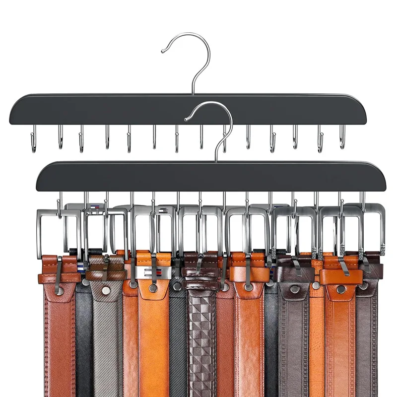 Wooden Belt Rack Women Storage - Men'S Accessories Organizer For Wardrobe 评论和价格