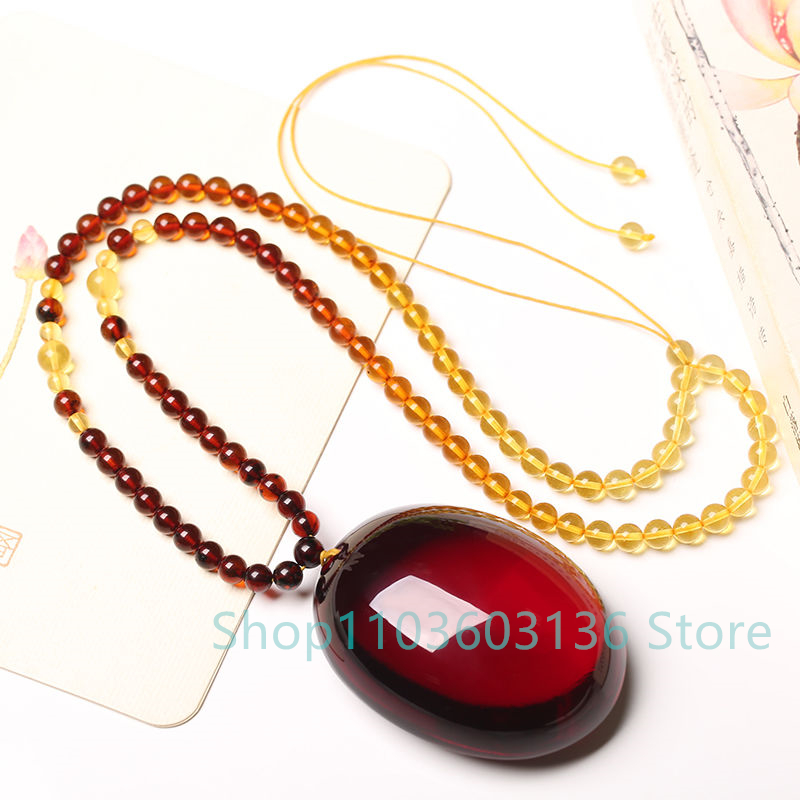 Natural Burgundy Amber Beeswax - Men Accessories Ethnic 评论和价格