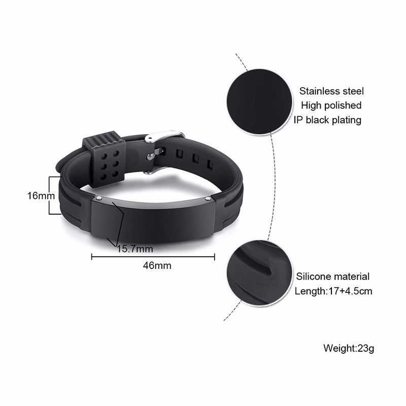 Personalized Silicone Bracelet - Men Accessories For Wrist 评论和价格