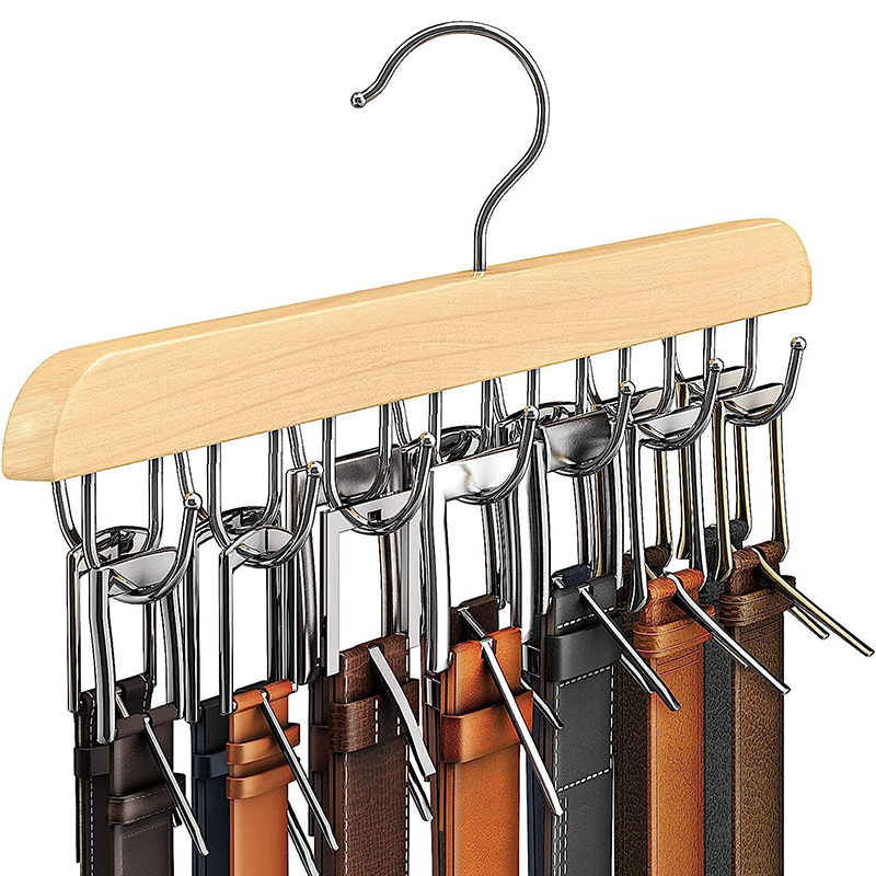 Wooden Belt Rack Women Storage - Men'S Accessories Organizer For Wardrobe 评论和价格