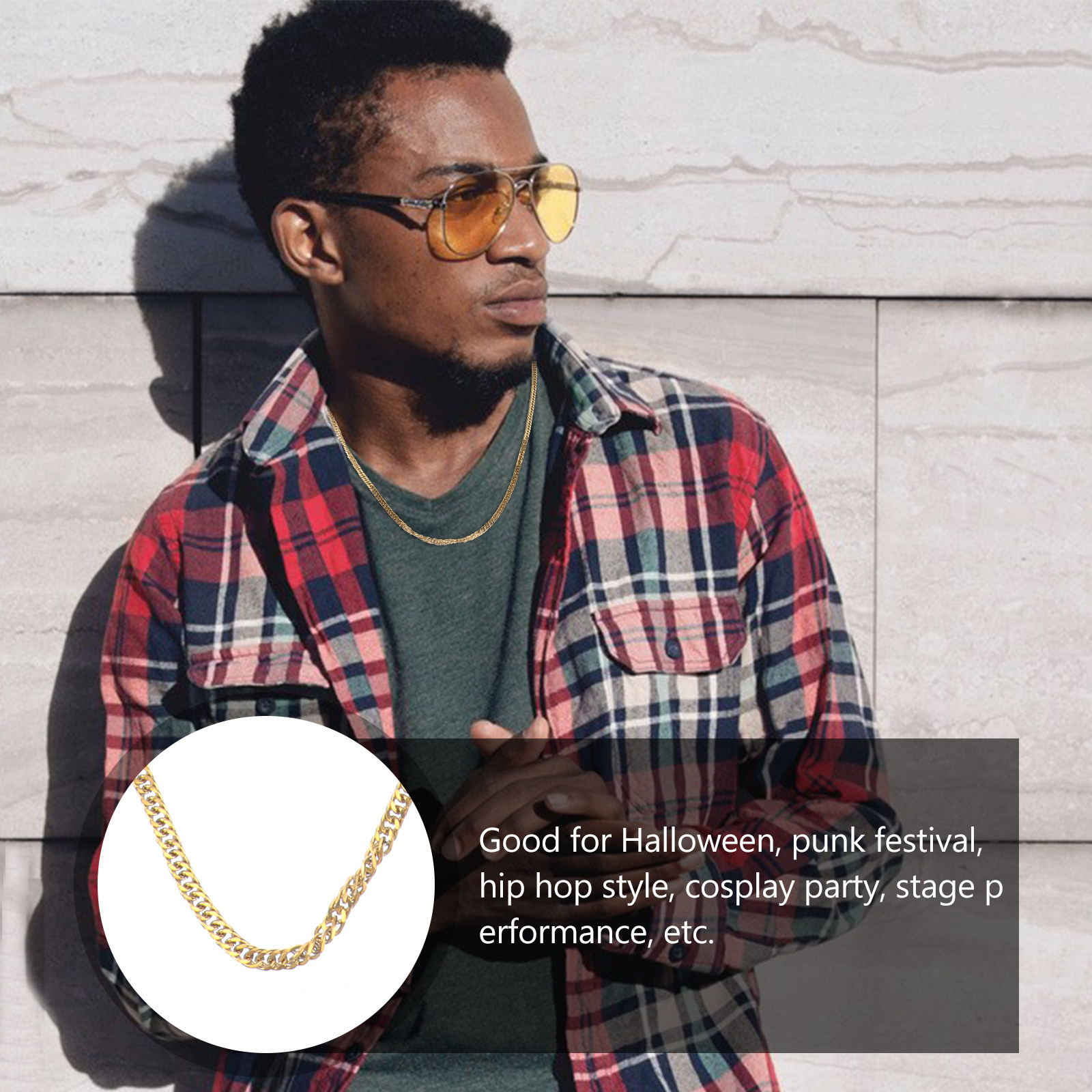 1Pcs Golden Double Buckle Chai - Men Accessories Unique 评论和价格