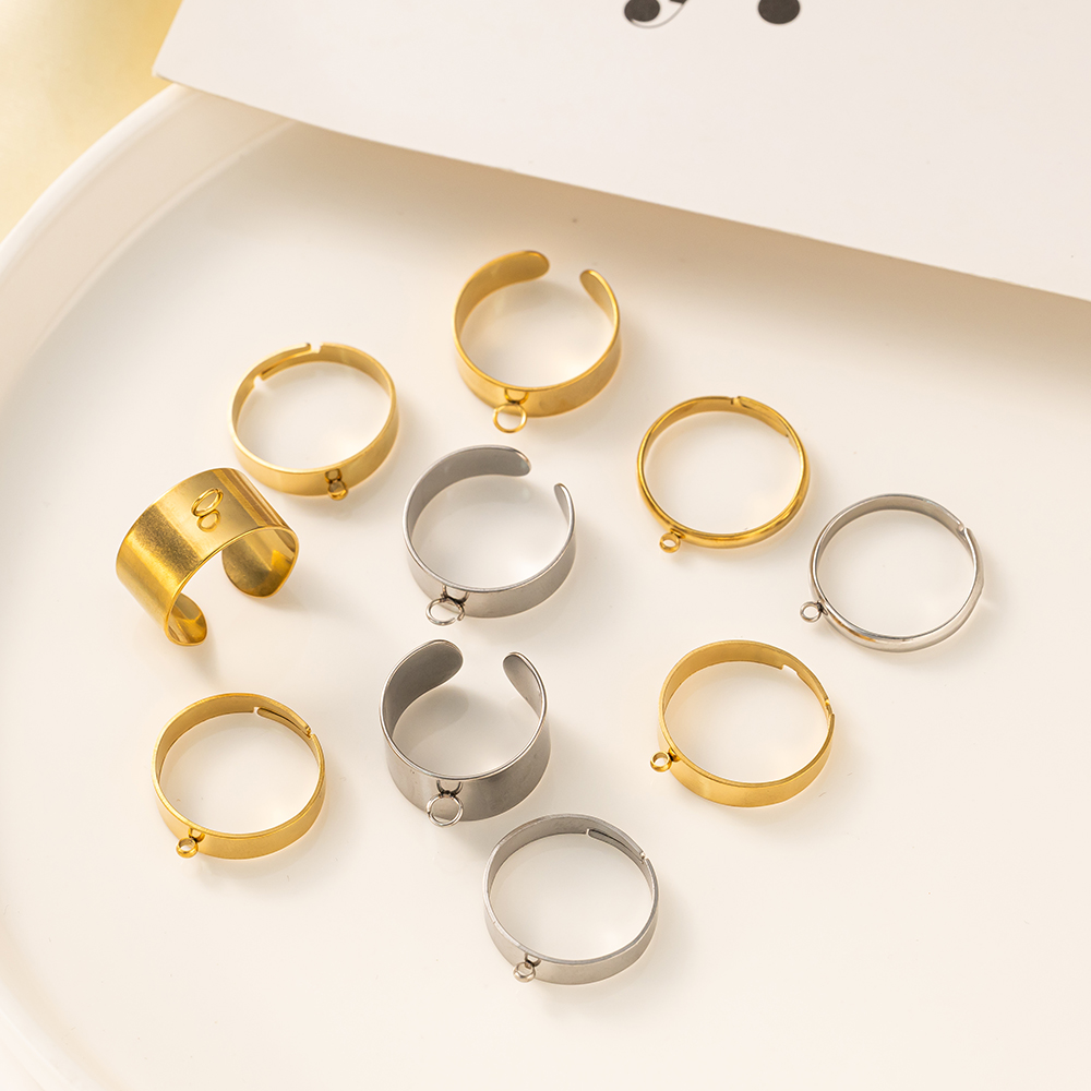 5pcs/Lot Stainless Steel Gold  - Men Accessories Ring 评论和价格