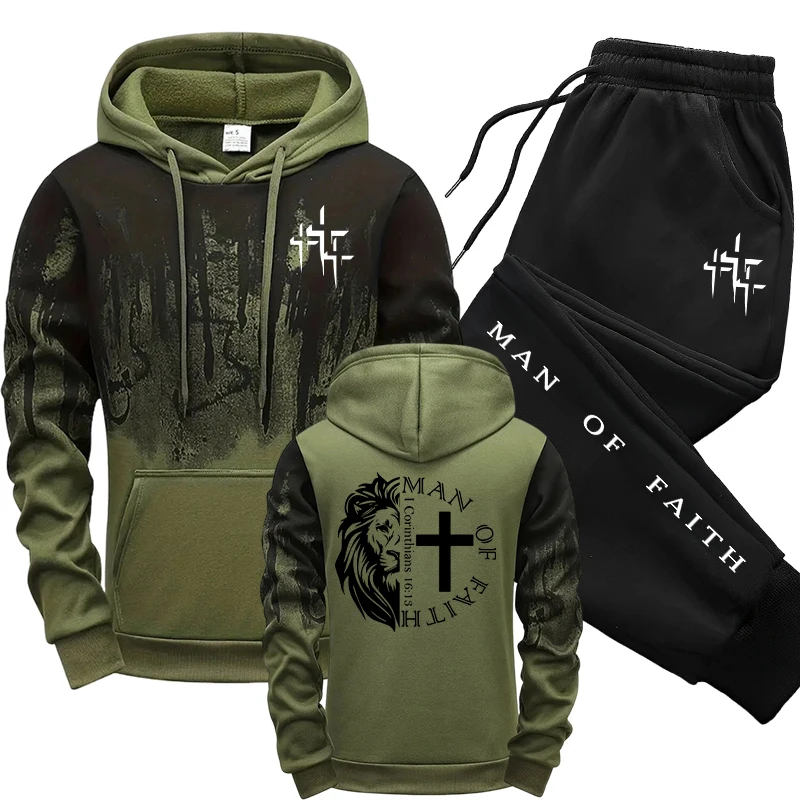 Man of Faith Pattern Men's Set - Men'S Accessories Pouch 评论和价格