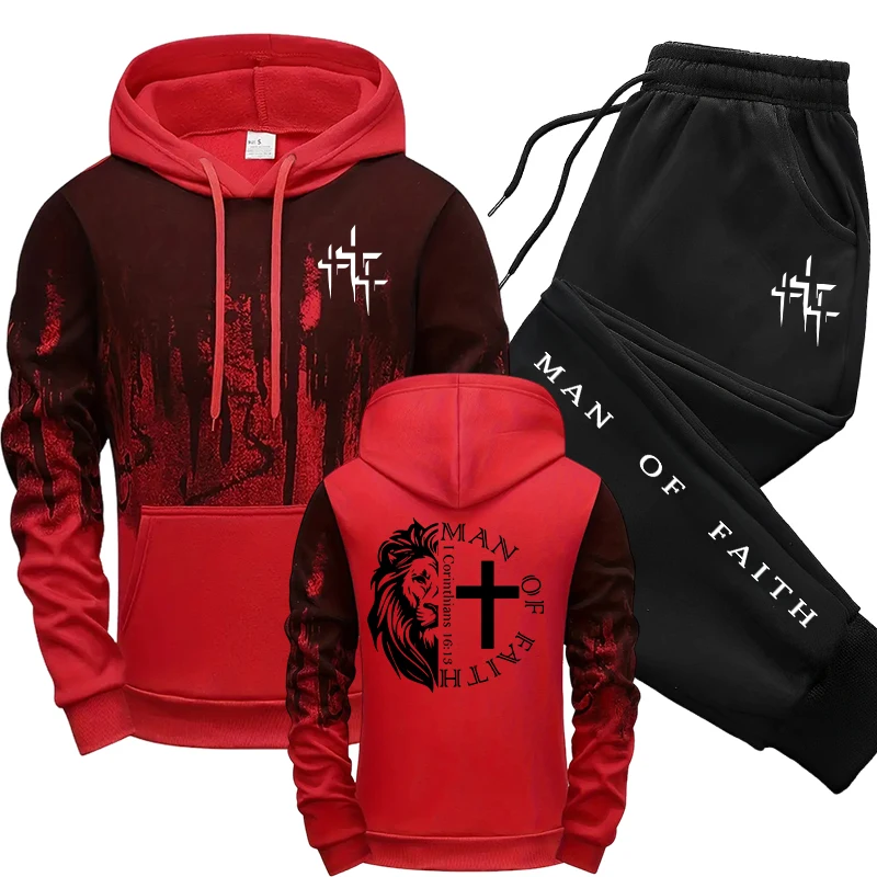 Man of Faith Pattern Men's Set - Men'S Accessories Pouch 评论和价格